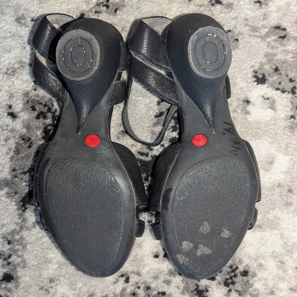 Camper Black Sandals with Green Insole - Picture 6 of 9